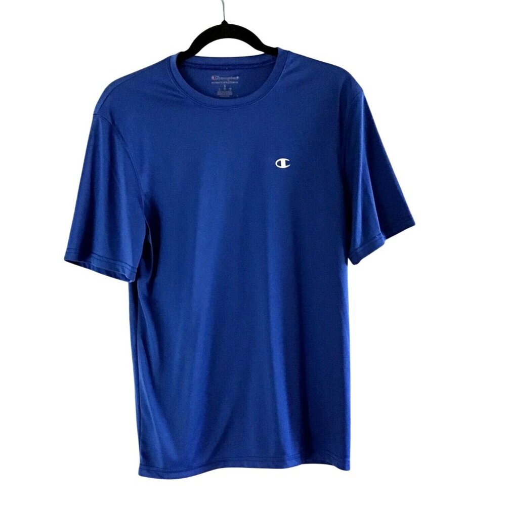 CHAMPION- MENS BLUE BASIC SHORT SLEEVE CREW NECK LIGHT WEIGHT T-SHIRT SIZE SMALL